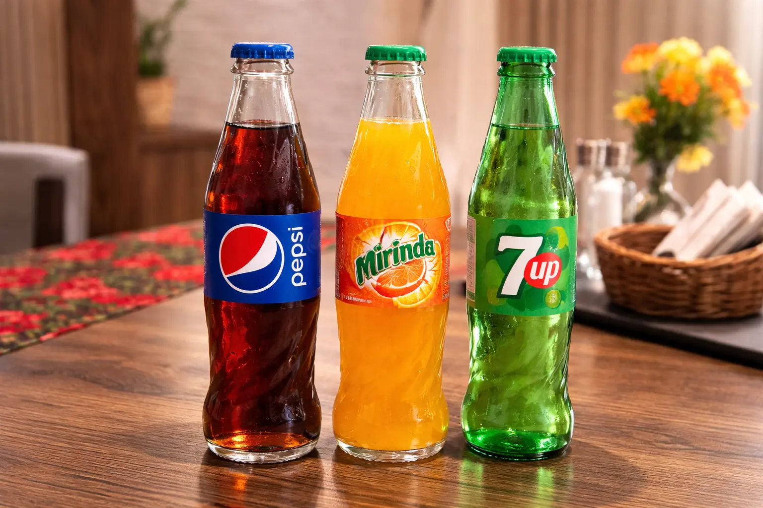 Stół z daniami w Restauracji Krakoski, do których łatwo dobrać napoje.