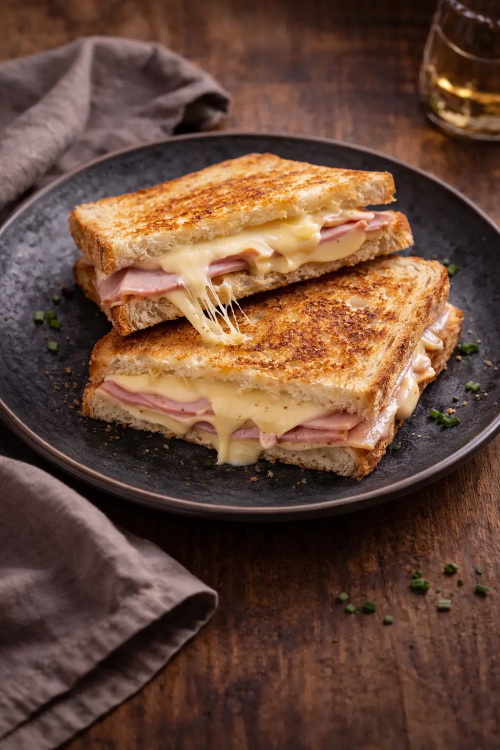 Tosty z szynką i serem w Restauracji Krakoski na Kazimierzu w Krakowie.